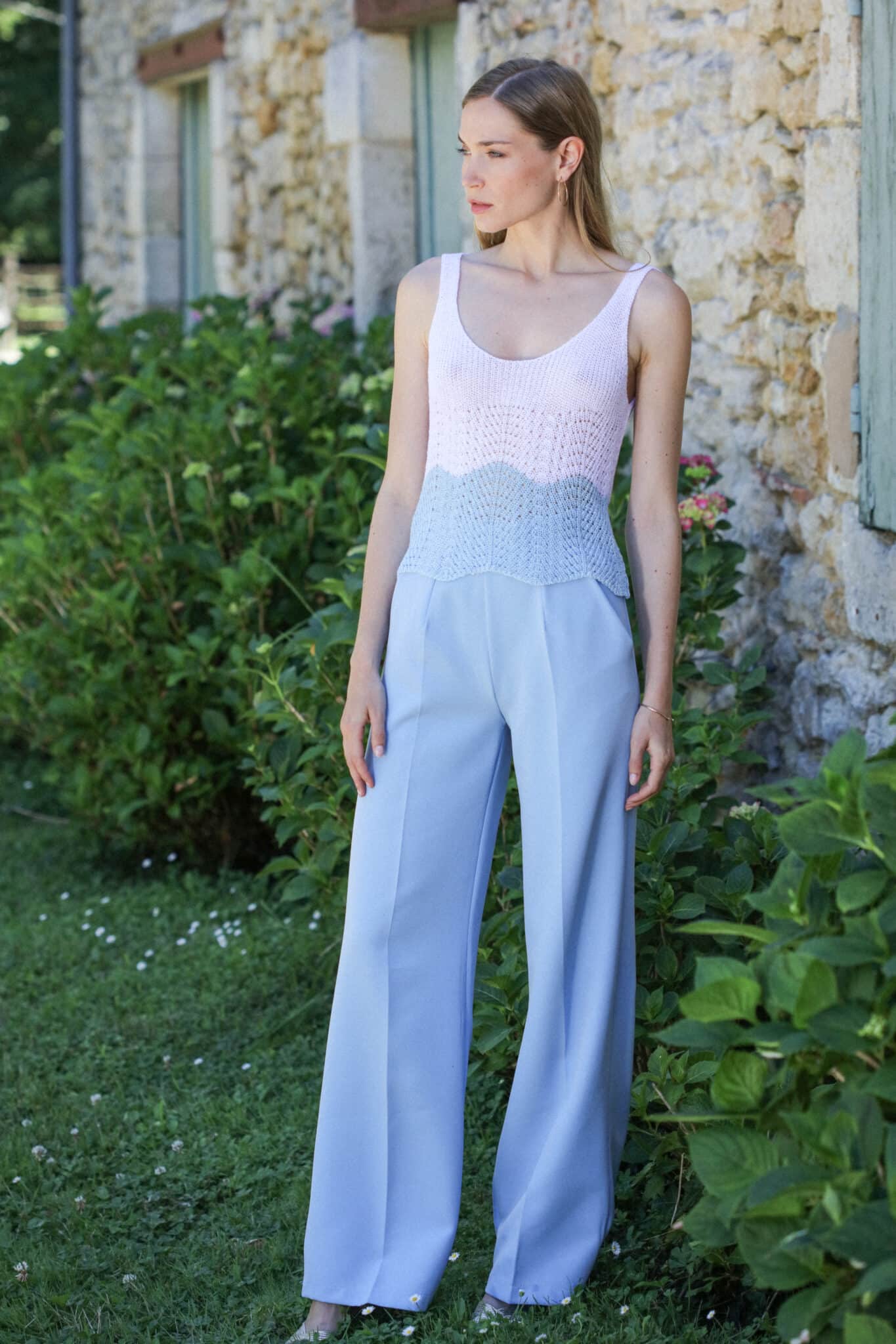 Pants Palazzo Sky Blue Actuelle Collection